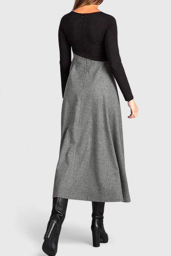 Janet | Robe longue élégante à manches longues