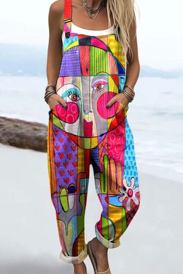Combinaison pour femme - Design floral vintage, confort et style avec jambes larges