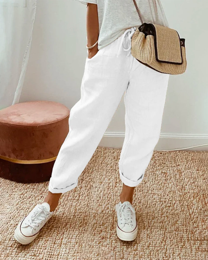 Ely | Pantalon en lin de luxe anti-transpiration