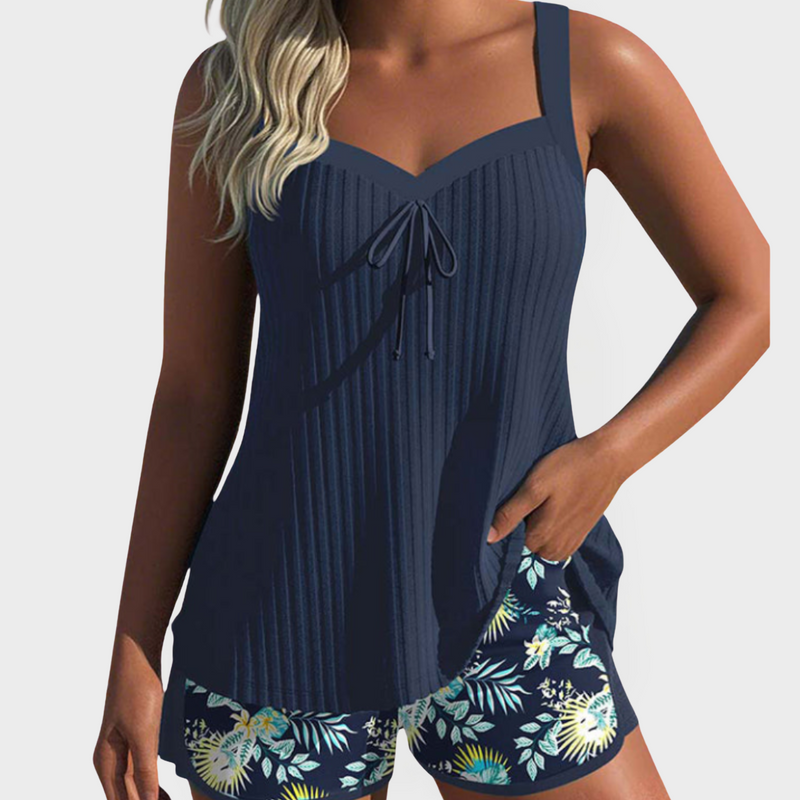 Ensemble tankini avec motifs floraux