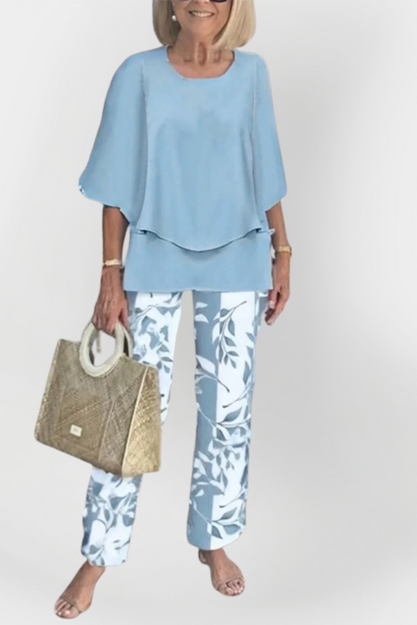 Ensemble élégant avec haut et pantalon confortables