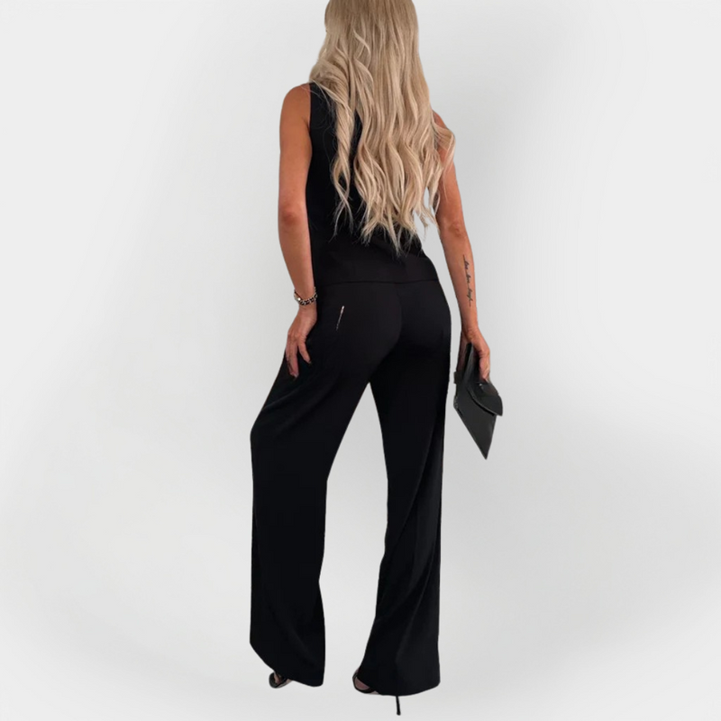 Ensemble pantalon élégant avec haut sans manches