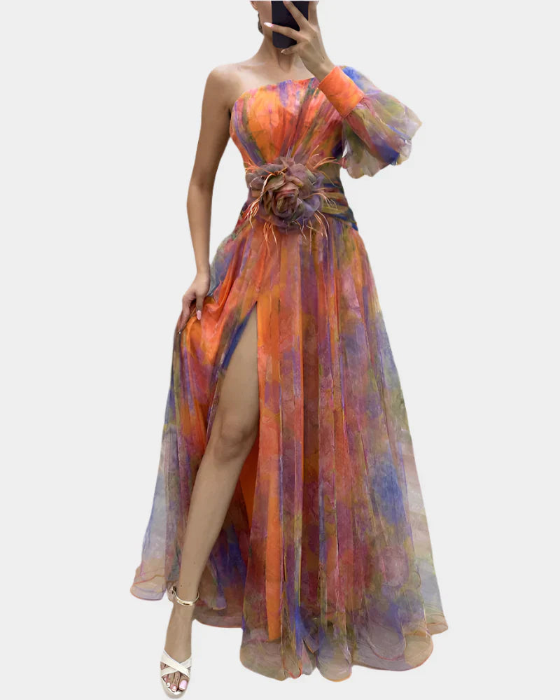 Robe romantique avec ouverture
