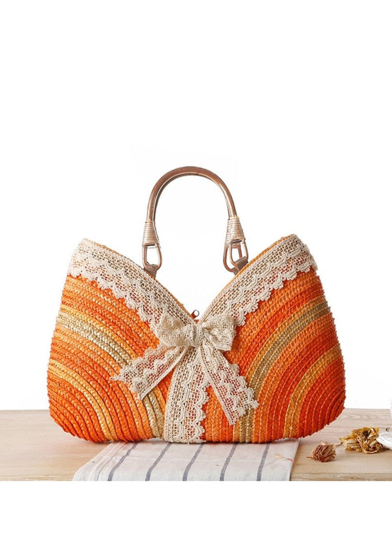 Ellie™ - Sac fourre-tout tissé avec détails faits main
