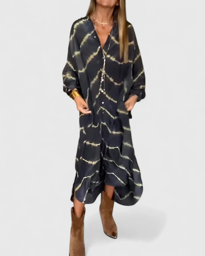 Amelie™ | Robe Maxi Rayée Bohème Élégante