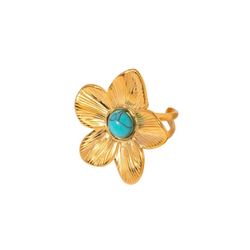 Bague fleur de dahlia ajustable