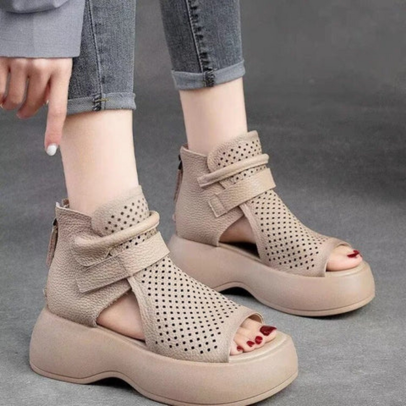 Mira - Sandales orthopédiques classiques en cuir
