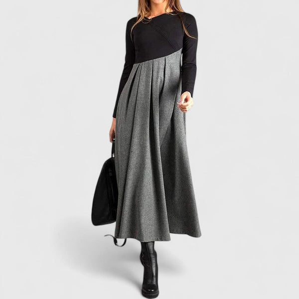 Janet | Robe longue élégante à manches longues