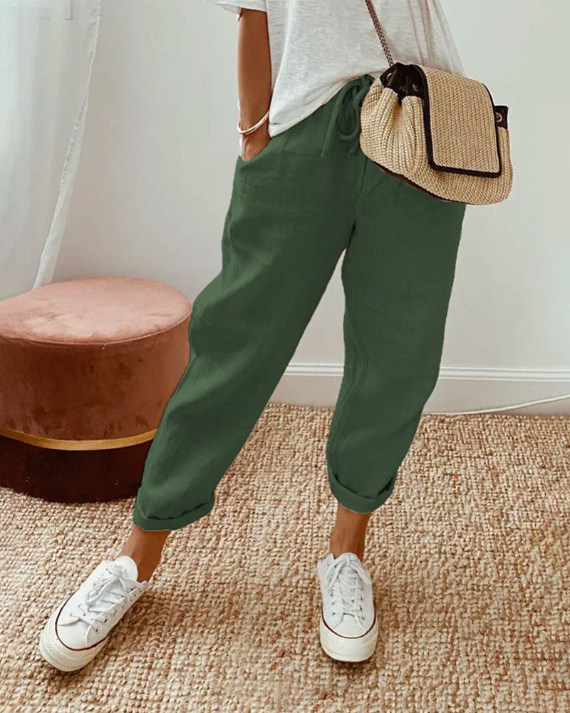 Ely | Pantalon en lin de luxe anti-transpiration