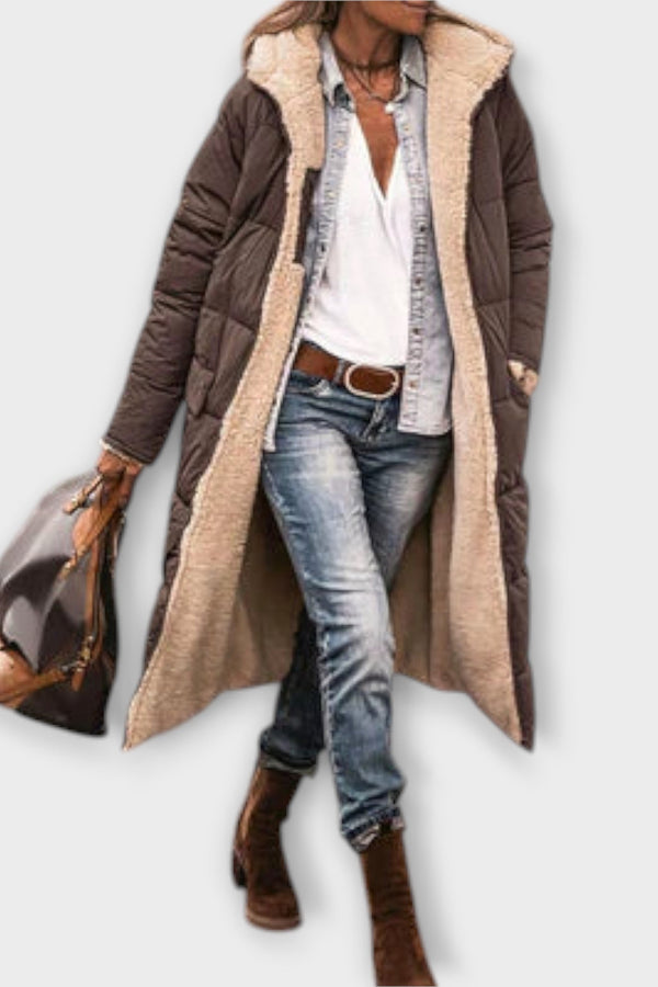 Kora - Manteau Douillet Doublé de Fourrure