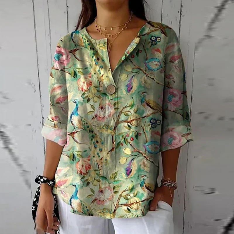 Mavis | Blouse décontractée à imprimé floral