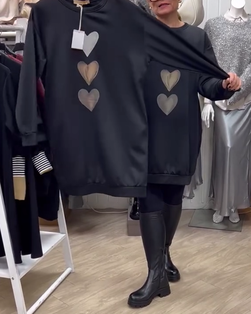 Flossy | Sweat-shirt à manches longues imprimé cœur