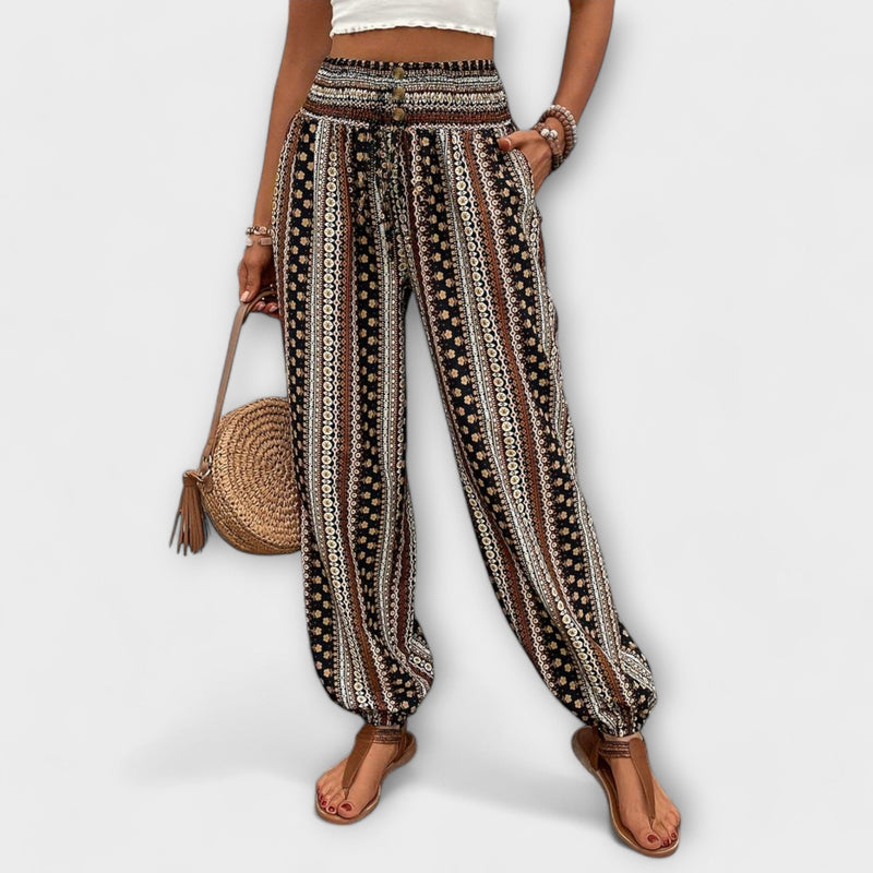 Pantalon avec design ethnographique