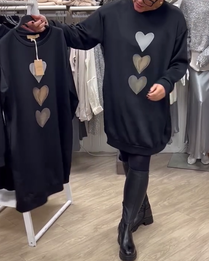 Flossy | Sweat-shirt à manches longues imprimé cœur