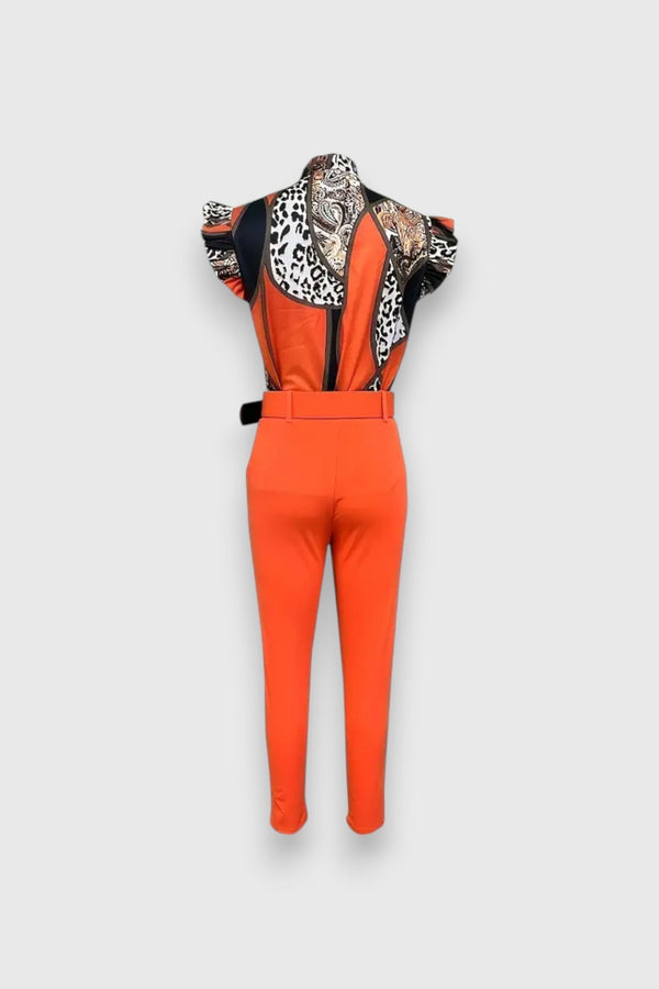 Ensemble deux pièces avec imprimé léopard moderne