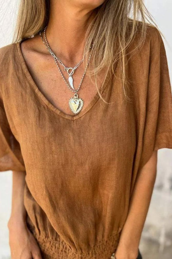 LENNOX – T-SHIRT COL V PRÈS DU CORPS