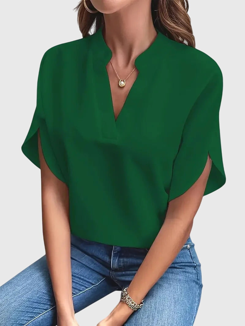 Beatrix™ | Chemise douce et élégante à col en V