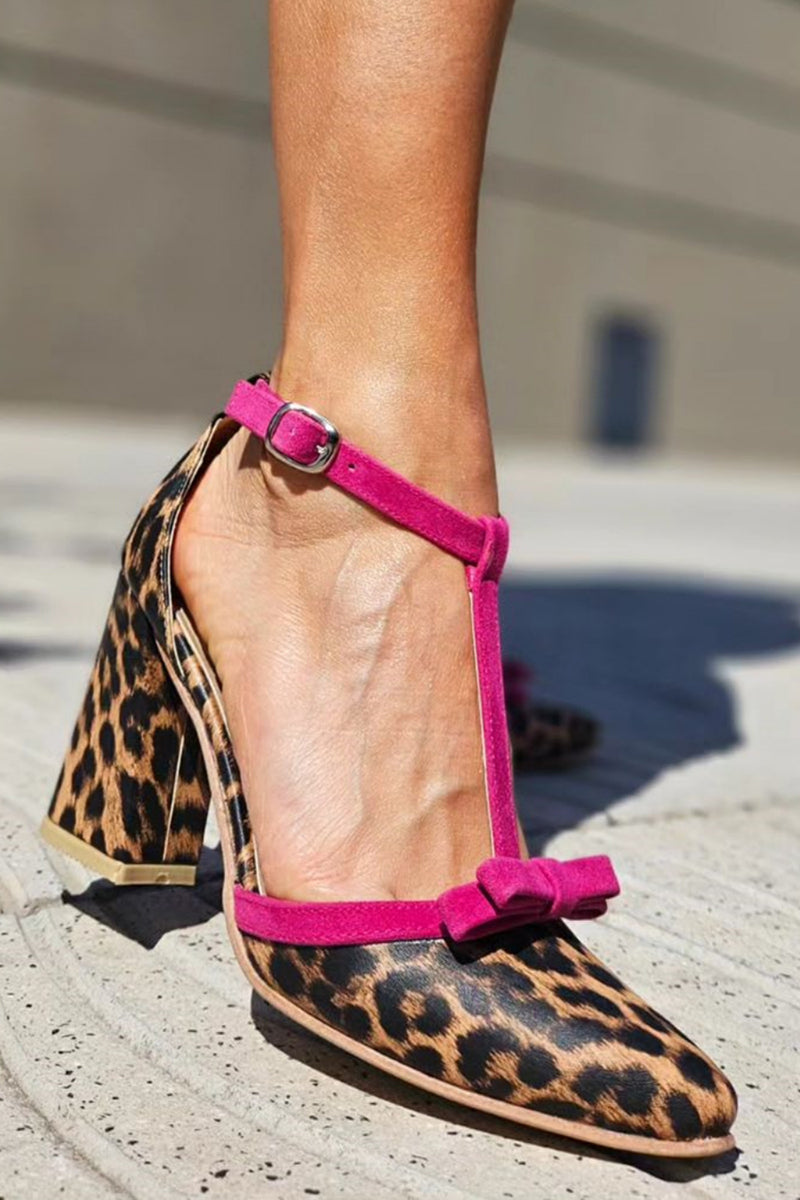 Beauu™ | Sandales à imprimé léopard vert avec détails colorés