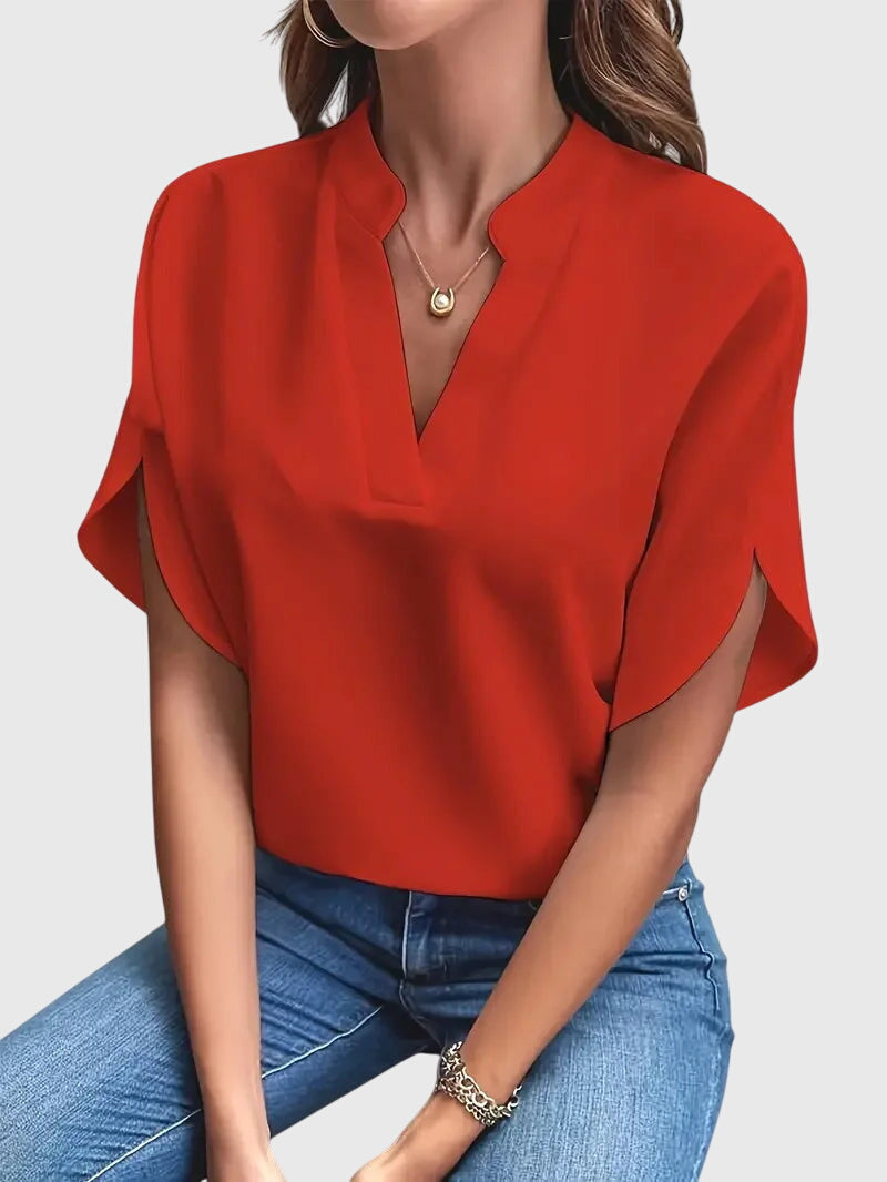 Beatrix™ | Chemise douce et élégante à col en V