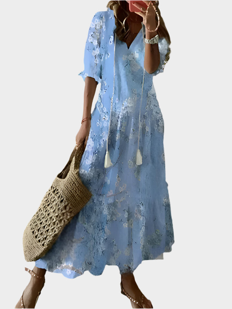 Robe vintage avec col en V