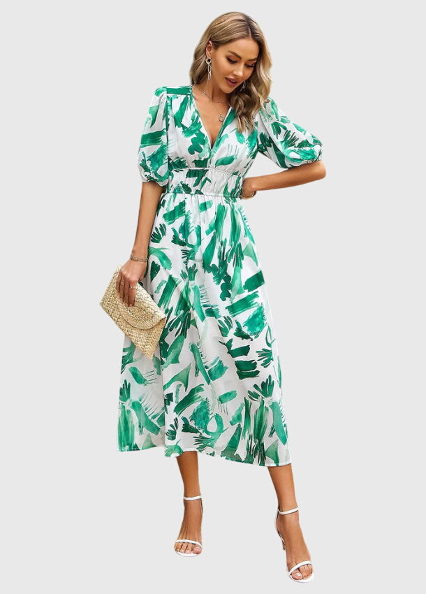 Merlin™ | Robe midi florale flatteuse