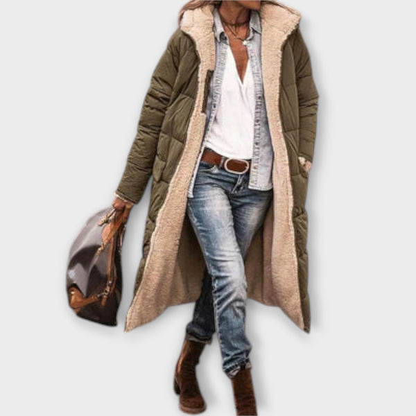 Kora - Manteau Douillet Doublé de Fourrure