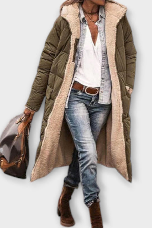 Kora - Manteau Douillet Doublé de Fourrure