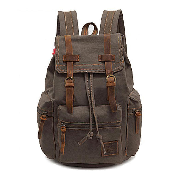 Jackson™ - Sac à dos vintage à rabat avec multiples poches