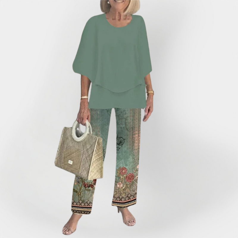 Ensemble élégant avec haut et pantalon confortables