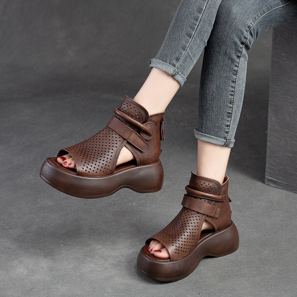 Mira - Sandales orthopédiques classiques en cuir
