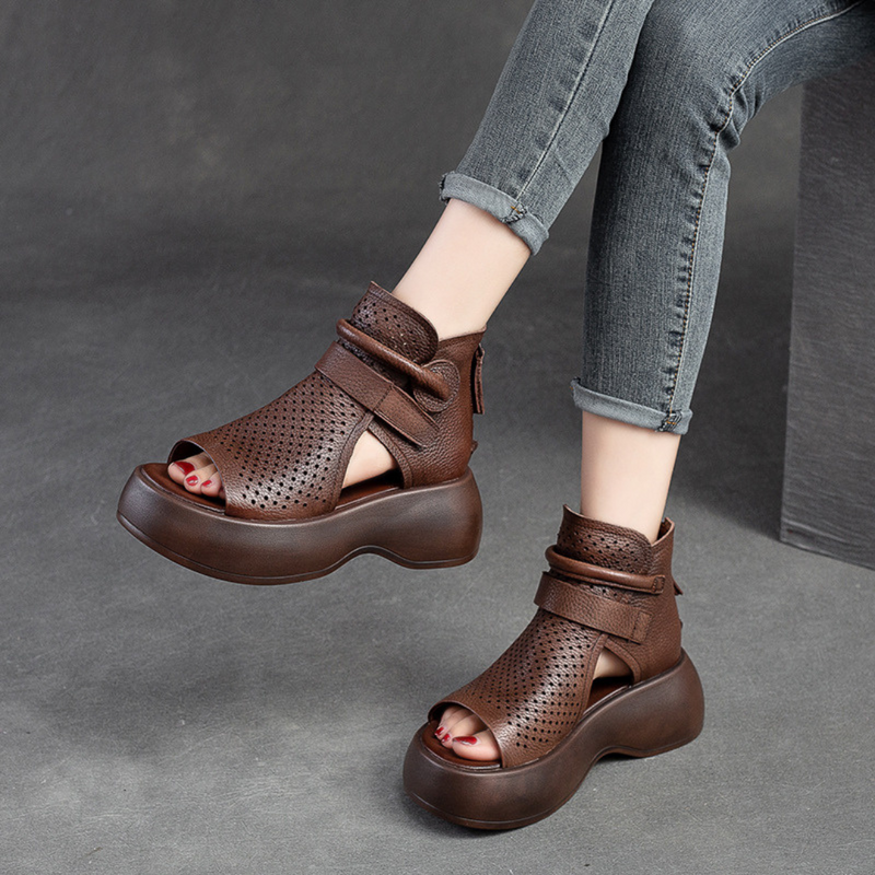 Mira - Sandales orthopédiques classiques en cuir