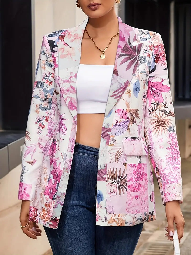 Ellie™ - Blazer chic à imprimé floral