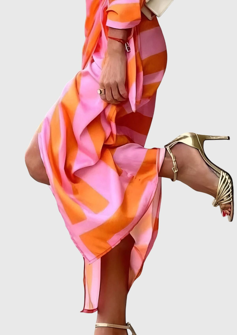 Everly™ | Robe portefeuille élégante avec imprimé
