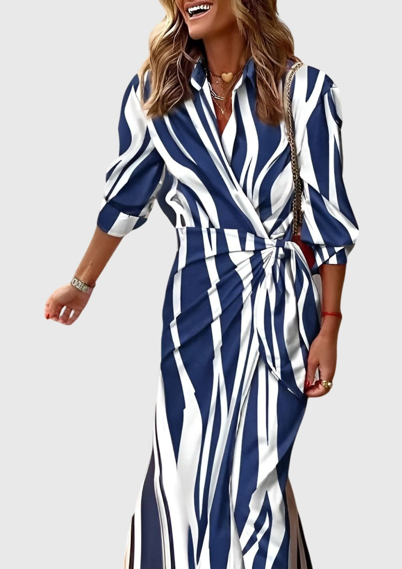 Everly™ | Robe portefeuille élégante avec imprimé