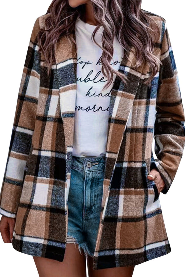 Avery™ - Blazer à carreaux vintage