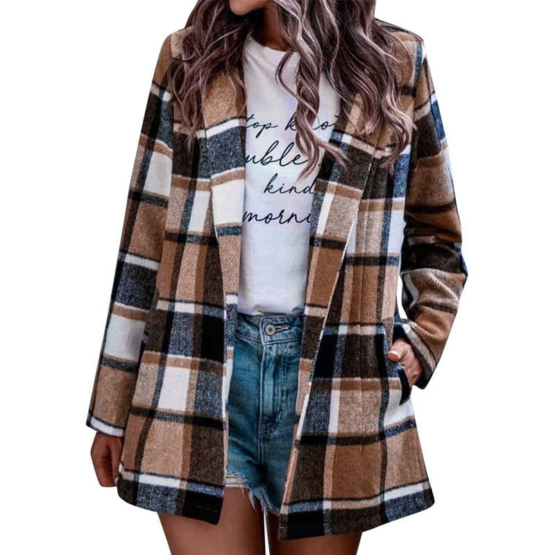 Avery™ - Blazer à carreaux vintage