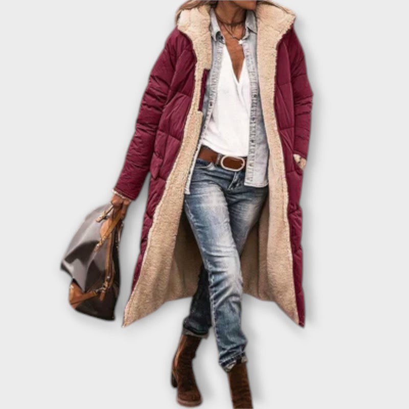 Kora - Manteau Douillet Doublé de Fourrure