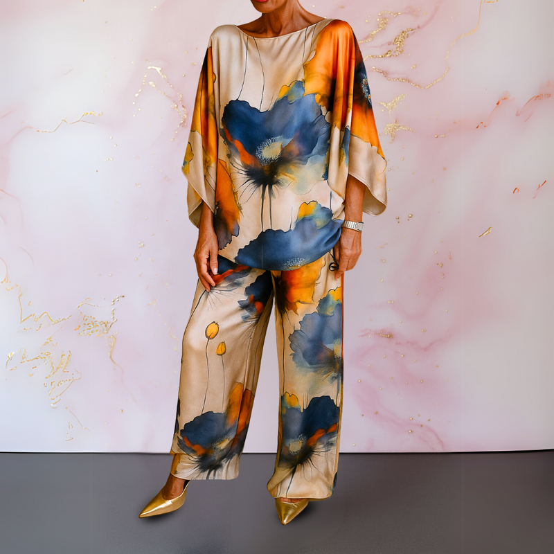 Evangelia | Ensemble deux pièces en satin pour femme