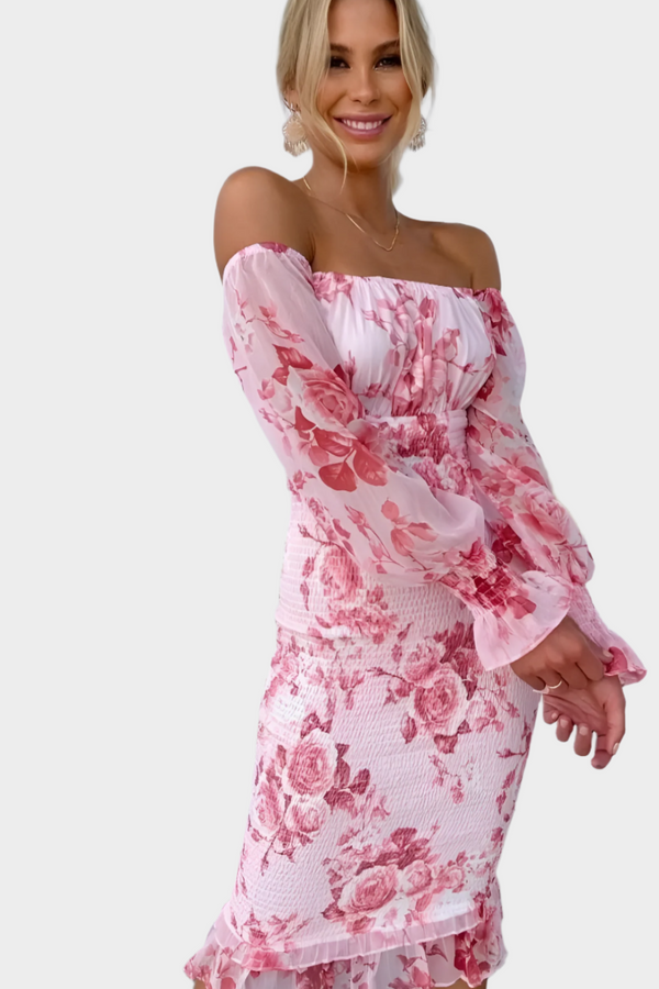 Robe midi florale douce