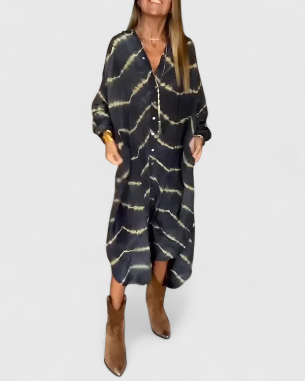 Amelie™ | Robe Maxi Rayée Bohème Élégante