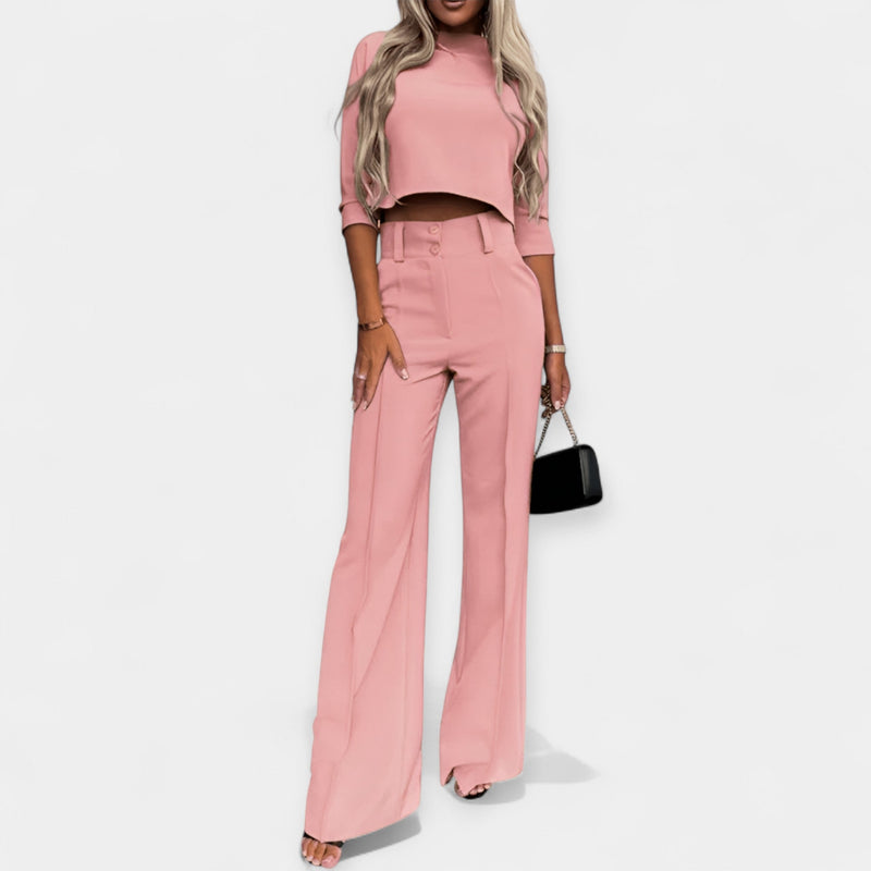 Ensemble crop top et pantalon