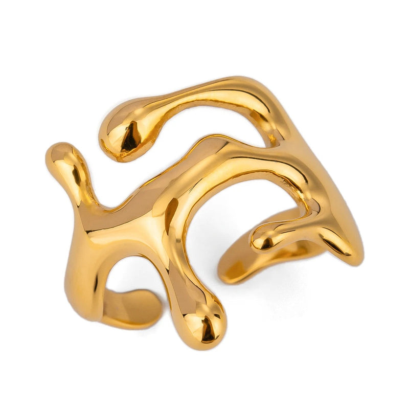 Bague Géométrique Goutte d'Eau