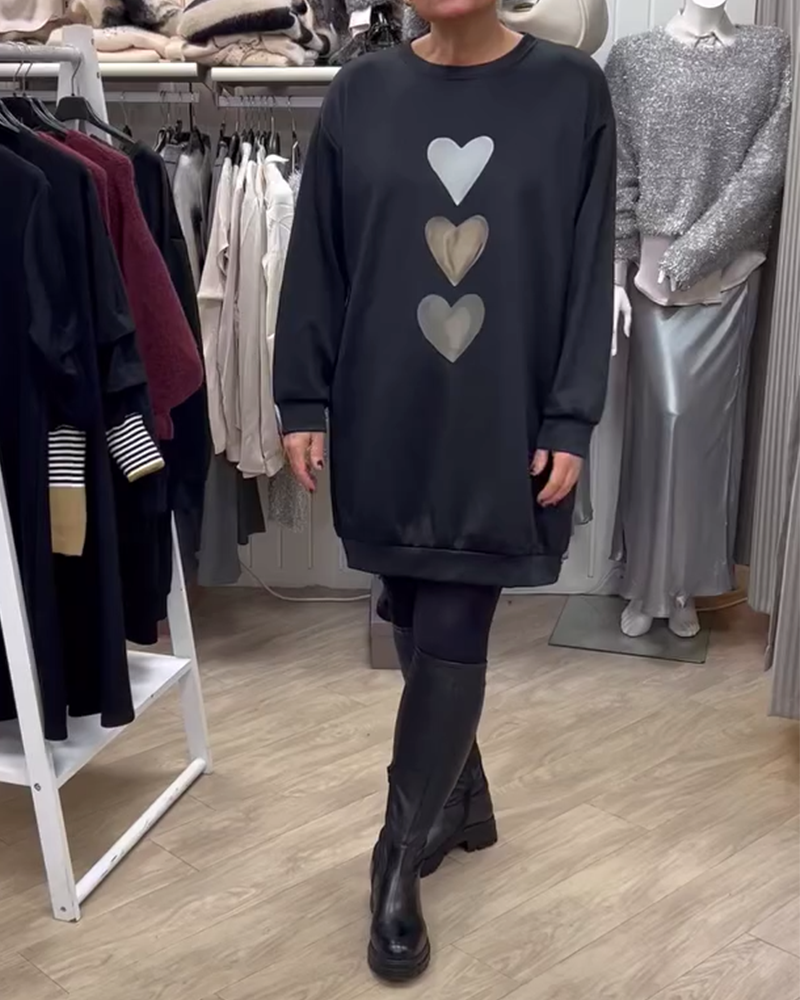 Flossy | Sweat-shirt à manches longues imprimé cœur