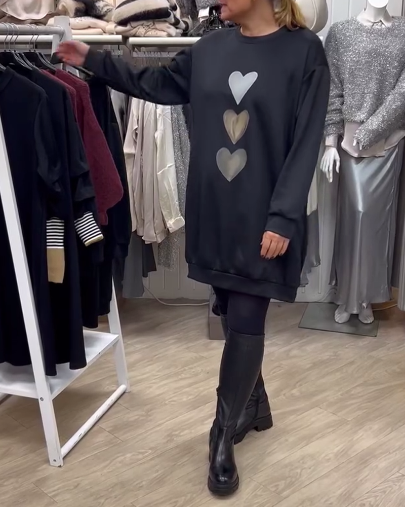 Flossy | Sweat-shirt à manches longues imprimé cœur