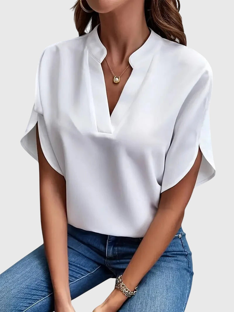 Beatrix™ | Chemise douce et élégante à col en V