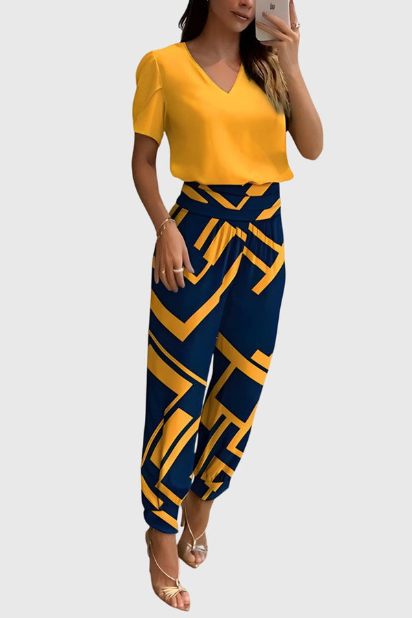 Jennifer™ | Ensemble élégant de blouse et pantalon