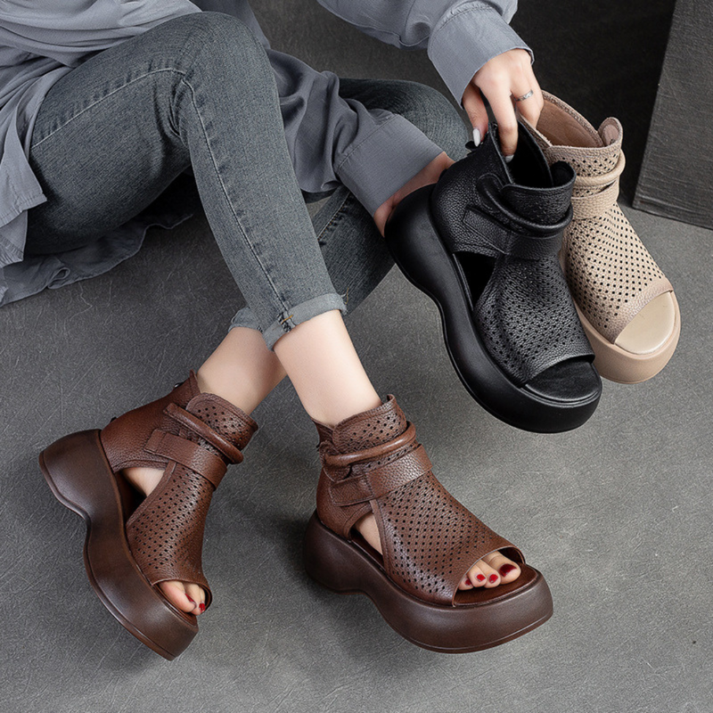 Mira - Sandales orthopédiques classiques en cuir