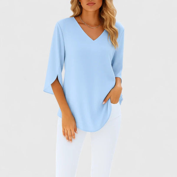Violetta™ | Blouse sophistiquée à col en V