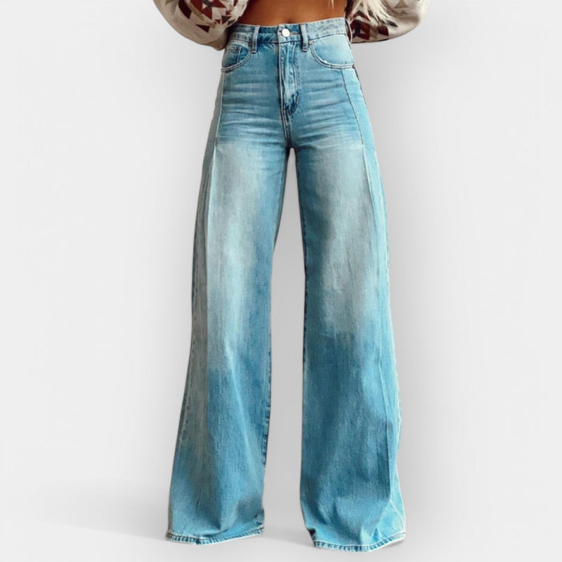 Pantalon à jambes larges avec design évasé