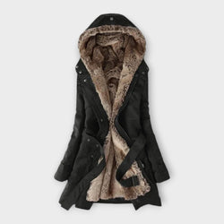 Mikash - Manteau Douillet Doublé de Fourrure